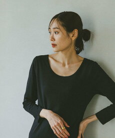 【SALE／30%OFF】GLOBAL WORK Fffit エフィット/あったかコットンインナーTシャツ/9分袖/600063 グローバルワーク トップス カットソー・Tシャツ ブラック ホワイト ベージュ