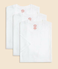 BROOKS BROTHERS スーピマコットン GFロゴ 3パック クルーネックTシャツ Traditional Fit ブルックス ブラザーズ インナー・ルームウェア その他のインナー・ルームウェア ホワイト【送料無料】
