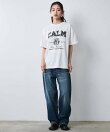 綿100%ピグメント染ロゴプリントTシャツ<大きいサイズ有>シックスタイル
