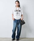綿100%ピグメント染ロゴプリントTシャツ<大きいサイズ有>シックスタイル