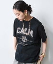 綿100%ピグメント染ロゴプリントTシャツ<大きいサイズ有>シックスタイル