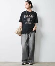 綿100%ピグメント染ロゴプリントTシャツ<大きいサイズ有>シックスタイル