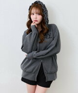 one after another NICE CLAUP 【UVカット】フリルフードキラキラロングパーカー/セットアップ可能 ワン…