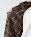 T/C起毛 チェックフーデッドシャツブルゾン