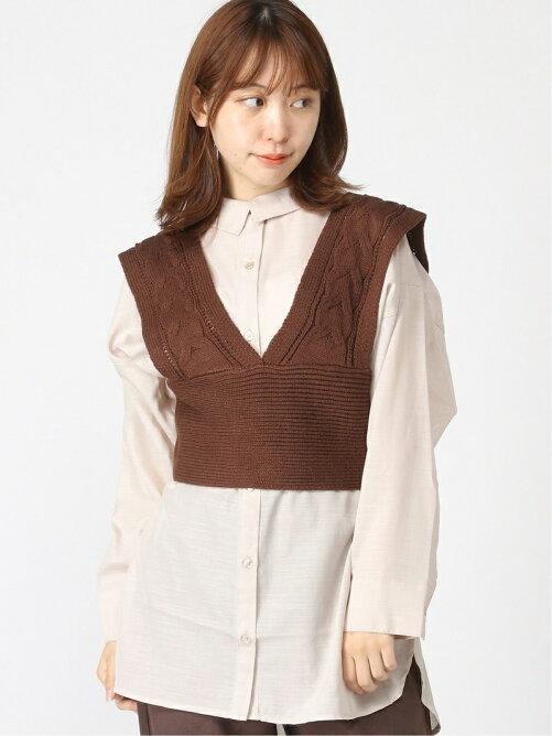 Wego Wego L ケーブルニットビスチェ Rakuten Fashion 楽天ファッション 旧楽天ブランドアベニュー Bk2659