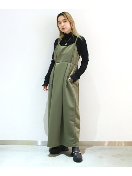 即出荷 G V G V W Heavy Satin Dress Cocoon キャミワンピース