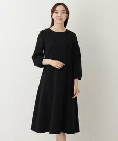 【SALE／50%OFF】UNTITLED 【フォーマルシーンにも/洗える】ジョーゼット フィット&フレアワンピース アンタイトル ワンピース・ドレス その他のワンピース・ドレス グレー ブラック ブルー【送料無料】