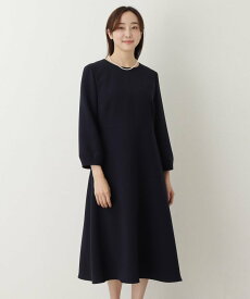 【SALE／30%OFF】UNTITLED 【フォーマルシーンにも/洗える】ジョーゼット フィット&フレアワンピース アンタイトル ワンピース・ドレス その他のワンピース・ドレス グレー ブラック ブルー【送料無料】