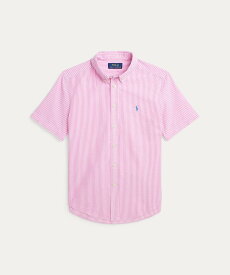 【SALE／50%OFF】POLO RALPH LAUREN (ボーイズ 8才~20才)ストライプド シアサッカー ショートスリーブ シャツ ラルフローレン トップス シャツ・ブラウス ピンク【送料無料】