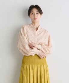 【SALE／30%OFF】INED 《INED CLARO》フラワージャガードシャツ イネド トップス シャツ・ブラウス ベージュ ブラック ホワイト【送料無料】