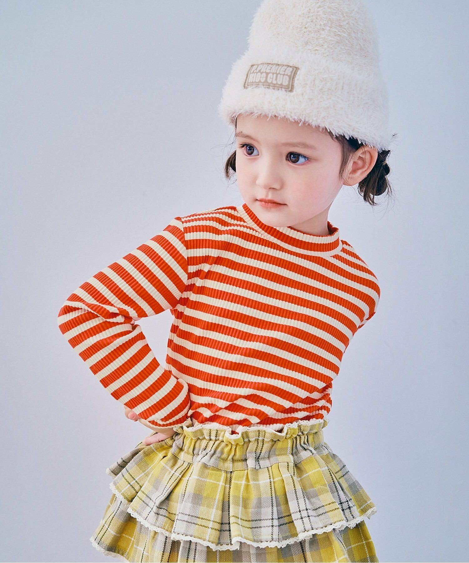 이로치 사고 싶은 테두리 스트레치 리브 탑스 전 7 색 링크 긴 소매 T 셔츠 26 AW