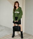 チャーム 付 デイジー 型押し レザレット スクエア ボストン バッグ 限定展開