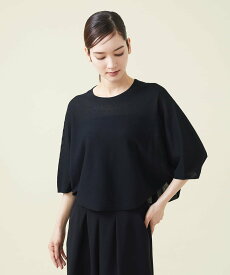 【SALE／30%OFF】Sybilla ケープ風シアープルオーバー シビラ トップス ニット オレンジ グリーン ブラック【送料無料】