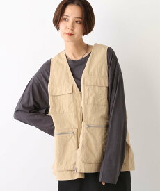 【SALE／35%OFF】LEPSIM ナイロンポケットベスト レプシィム ジャケット・アウター その他のジャケット・アウター ベージュ グレー カーキ【送料無料】