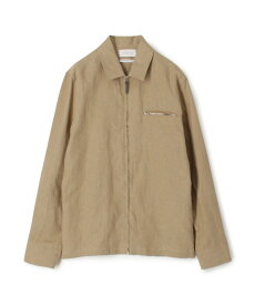 【SALE／50%OFF】TOMORROWLAND BUYING WEAR 【別注】CARUSO リネン ジップブルゾン トゥモローランド ジャケット・アウター ブルゾン・ジャンパー ベージュ ブラック【送料無料】