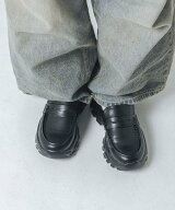 EVOL 【S-LLサイズ展開・軽量】スニーカーソールローファー イーボル シューズ・靴 ローファー ブルー【…