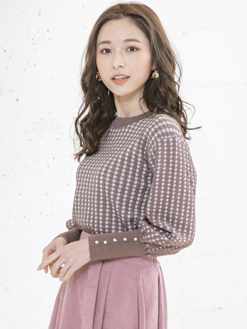 Queens Court 千鳥柄ニットプルオーバー Rakuten Fashion 楽天ファッション 旧楽天ブランドアベニュー Bv0661