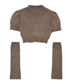 【SALE／50%OFF】FILL,more (W)GUARDIAN KNIT TOP タトラスコンセプトストア トップス ニット ブラウン ピンク【送料無料】