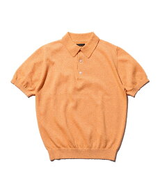 BEAMS PLUS ブークレ ニット ポロシャツ ビームス メン トップス ポロシャツ ベージュ グリーン オレンジ【送料無料】