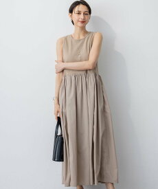 【SALE／40%OFF】23区 【Oggi8月号掲載/洗える】ニットレイヤード ワンピース ニジュウサンク ワンピース・ドレス ワンピース ベージュ ネイビー【送料無料】