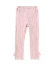 【SALE／50%OFF】SLAP SLIP 【お揃い】裾リボンハート柄レギンス(80~130cm) ベベ オンライン ストア 靴下・レッグウェア レギンス・スパッツ ピンク グレー ホワイト