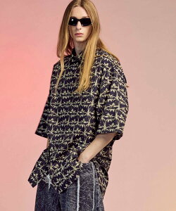 MAISON SPECIAL �yItalian Dead Stock Fabric�zPrime-Over Regular Collar Short Sleeve Shirt Coat ���]���X�y�V���� �g�b�v�X �V���c�E�u���E�X�y���������z