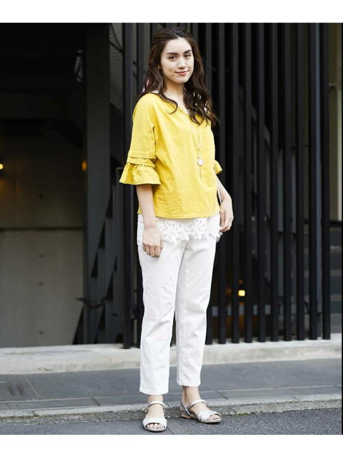 Eur3 洗える 大きいサイズ プチプラ スリーブフリルカットソー Rakuten Fashion 楽天ファッション 旧楽天ブランドアベニュー R