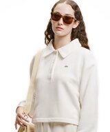 【SALE／30%OFF】LACOSTE クロップド丈 ポロニットスウェットシャツ ラコステ トップス スウェット・トレ…