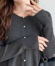 前開きペプラムニット