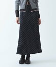 サテン ドット ナロー スカート