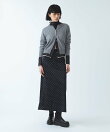サテン ドット ナロー スカート