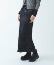 サテン ドット ナロー スカート