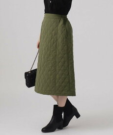 【SALE／20%OFF】SHOO・LA・RUE キルティングフレアスカート シューラルー スカート その他のスカート ブラック カーキ