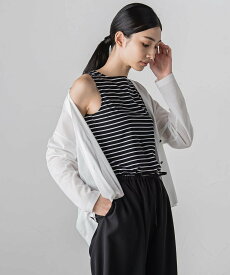 【SALE／60%OFF】la.f... 前後2WAYタンクトップ≪洗濯機で洗える/接触冷感/紫外線防止≫ ラ・エフ トップス キャミソール ホワイト ブラック