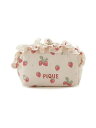 【SALE／30%OFF】gelato pique いちご柄フリルポーチ ジェラートピケ 財布・ポーチ・ケース ポーチ ホワイト