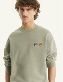 【SALE／40%OFF】Maison Kitsune DOUBLE FOX HEAD FADED COMFORT SWEATSHIRT メゾン キツネ トップス カットソー・Tシャツ グリーン【送料無料】