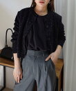 ネップヤーンクルーネックカーディガン