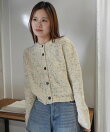 ネップヤーンクルーネックカーディガン