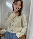 ネップヤーンクルーネックカーディガン