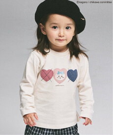【SALE／20%OFF】petit main 【アニメちいかわ】アーガイル長袖Tシャツ ナルミヤオンライン トップス カットソー・Tシャツ ホワイト ブルー ブラウン