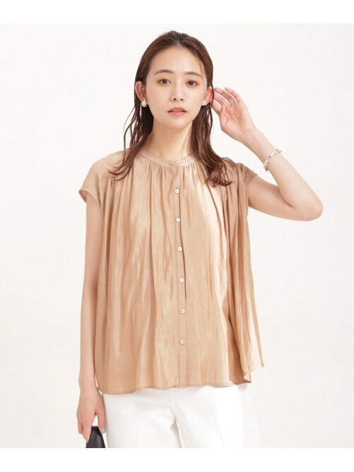 Nano Universe Web限定 サテンギャザーブラウス ノースリーブ Rakuten Fashion 楽天ファッション 旧楽天ブランドアベニュー Cz3663