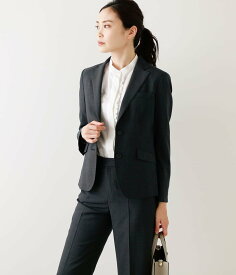 【SALE／55%OFF】NEWYORKER WOMEN L-SIZE 【L】ウールシルクランダムドット 2釦ノッチドラペルジャケット ニューヨーカー エルサイズ ジャケット・アウター テーラードジャケット・ブレザー グレー【送料無料】