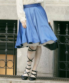 【SALE／27%OFF】axes femme サテンサーキュラースカート アクシーズファム スカート その他のスカート ブルー ブラック ホワイト【送料無料】