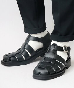 【SALE/20%OFF】glabella サンダル メンズ 靴 カメサンダル グルカサンダル 黒 ブラック スクエアトゥ エー.エム.エス. シューズ・靴 サンダル ブラック【送料無料】