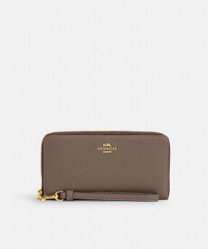 【SALE／70%OFF】COACH OUTLET 【公式】ロング ジップ アラウンド ウォレット コーチ　アウトレット 財布・ポーチ・ケース 財布 ブラウン【送料無料】