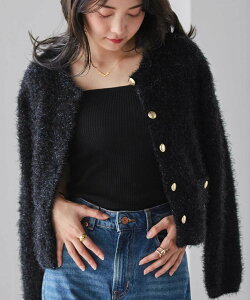 �ySALE�^9%OFF�zRanan Ranan/(W)�S�[���h�{�^�������t�F�U�[�J�[�f�B�K�� ���i�� �g�b�v�X �J�[�f�B�K�� �z���C�g �O���[ �l�C�r�[ �u���b�N�y���������z