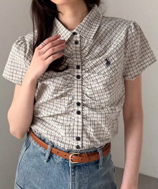 U.S. POLO ASSN. U.S. POLO ASSN./(W)シャーリングシャツ ラナン トップス シャツ・ブラウス ブルー ホワイト【送料無料】