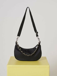 SNIDEL �ySNIDEL×LeSportsac�zCHAIN SM CONV HOBO �X�i�C�f�� �o�b�O �V�����_�[�o�b�O �u���b�N �C�G���[�y���������z