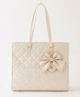 【SALE／10%OFF】one after another NICE CLAUP 【LouLoumei】リボンチャーム付き刺繍ロゴキルティングキ…