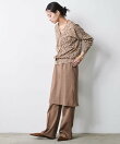 レオパードプリントVネックニットカーディガン<大きいサイズ有>シックスタイル